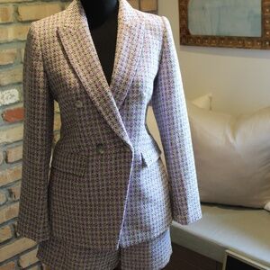 Loft Tweed Double-Breasted Blazer and Shorts